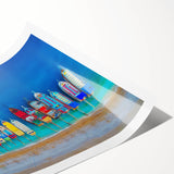 Extra large wall art featuring a line art design of flowers with muted earth tones on a rolled print.