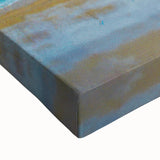 Black and white landscape painting of the Mediterranean Sea on stretched canvas, suitable for bedroom wall art.