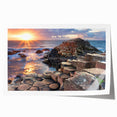 Rolled print of Northern Ireland scenery featuring lush green landscapes and floral elements, ideal for art wall dining room.
