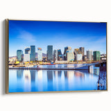 Framed canvas of a European landscape in Norway, using muted earth tones, ideal for bedroom wall art.