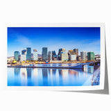 Rolled print of a Norwegian landscape with vibrant greenery and fjords, ideal for art wall dining room.