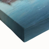 Large art of a black and white landscape painting of European scenery on stretched canvas, ideal for bedroom wall decor.