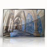 Acrylic print of Porto, Portugal scenery in vibrant colors, framed in silver, suitable for modern art wall decor.