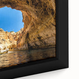 Extra large framed canvas featuring a textured, colorful depiction of a European scenery, ideal for living room decor.