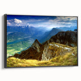 Black and white landscape art painting of a Romanian scenery on framed canvas, suitable for bedroom wall decor.