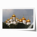 Extra large rolled print depicting a vibrant floral scene in Moscow, ideal for art wall dining room.