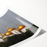 Extra large wall art featuring line art flowers in monochrome, printed on rolled canvas.