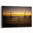 Black and white framed canvas depicting a vintage landscape of St. Petersburg, ideal for bedroom wall decor.