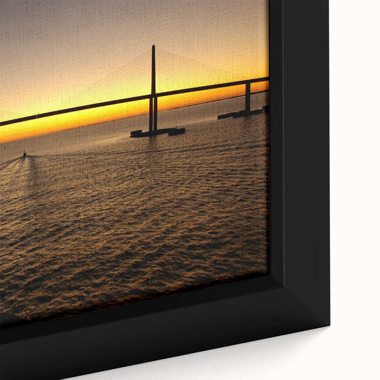 Extra large black wall art featuring a textured depiction of St.