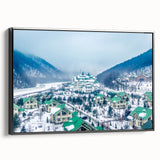 Black and white wall art of Sochi landscape on framed canvas, ideal for bedroom decor, featuring vintage poster style.