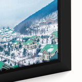 Extra large framed canvas featuring a textured depiction of Sochi with vibrant colors, ideal for living room decor.
