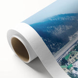 Art Deco poster of Sochi landscape in pastel shades on rolled canvas, ideal for nursery wall art.