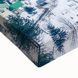 Black and white landscape art painting of Sochi on stretched canvas, ideal for bedroom wall decor.