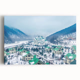 Black and white photograph on stretched canvas featuring a panoramic view of Sochi.
