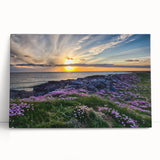 Black and white photo of a Scottish landscape on stretched canvas, ideal for kitchen wall art or bedroom decor.