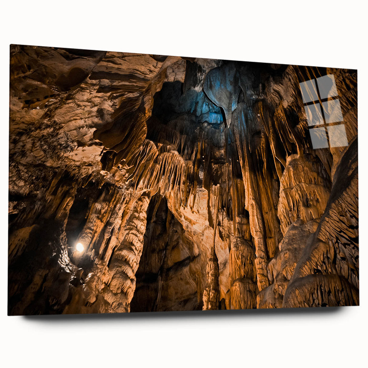 Acrylic print of a Slovakian landscape in muted earth tones, ideal for bedroom or dining room art.