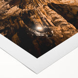 Art deco poster featuring a stylized European cityscape in muted gray and blue tones on rolled canvas.