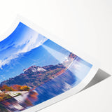 Extra large wall art featuring line art flowers in muted tones on rolled canvas, suitable for large living room decor.