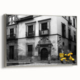 Vintage poster art of Andalucia, Spain, featuring colorful scenery on a silver-framed extra-large canvas.