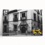 Black and white stretched canvas of Andalucia, Spain, scenery, ideal for kitchen wall art or bedroom ambiance.