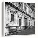 Vintage poster art of Barcelona with colorful graphics on a large framed canvas, ideal for living room decor.