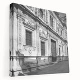 Large canvas print of a Barcelona cityscape in muted earth tones, ideal for kitchen wall art.