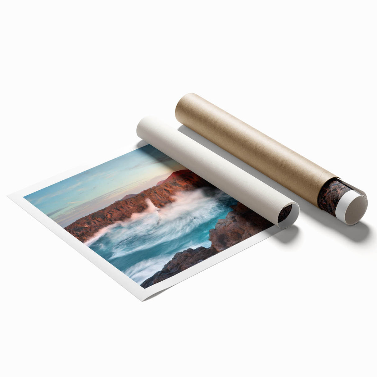 Extra large rolled print featuring a floral scene in soft pastel shades, ideal for classy bathroom wall art.