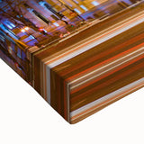 Black and white landscape art painting of Madrid on stretched canvas, ideal for bedroom wall art.