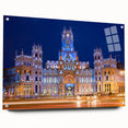 Acrylic print of Madrid cityscape in muted earth tones, suitable for bedroom or dining room decor.