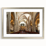 Textured abstract art print of Valencia scenery in muted earth tones, framed with a silver mat, suitable for bedroom decor.