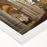 Art Deco poster of Valencia scenery in muted earth tones on rolled canvas, suitable for dining room decor.