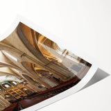 Extra large wall art featuring line art flowers in muted tones on a rolled canvas, ideal for large living room decor.