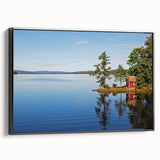 Black and white wall art depicting a vintage Swedish landscape on framed canvas, suitable for bedroom decor.