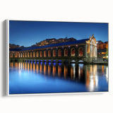 Vintage poster art of Geneva scenery on a framed canvas, with colorful and black tones, suitable for large living room walls.