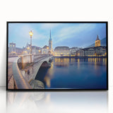 Large abstract wall art depicting a Swiss landscape in muted earth tones on a framed acrylic.