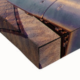 Large art of a black and white Swiss landscape painting on stretched canvas, ideal for bedroom wall decor.