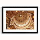 Extra large abstract art print of colorful, textured European scenery on a framed black mat, ideal for living room decor.