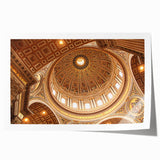 Vatican scenery in muted earth tones on a rolled canvas, suitable for art wall dining room.