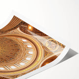 Extra large rolled print of line art flowers with muted earth tones, ideal for large living room wall art.