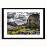 Colorful abstract art print of a European Welsh landscape, featuring vibrant hues on a textured, extra large canvas.