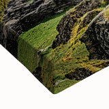 Black and white landscape art painting of Welsh scenery on a large stretched canvas, ideal for bedroom wall decor.