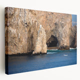 Scenic Baja California landscape on stretched canvas, featuring soft blue and green tones, suitable for kitchen wall art.
