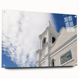 Acrylic print of Cabo San Lucas scenery with vibrant ocean blues and sandy beige, ideal for bedroom or dining room decor.