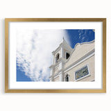 Extra large abstract art print of Cabo San Lucas scenery in gold frame, featuring textured brush strokes and earthy tones.