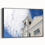 Black and white framed canvas of Cabo San Lucas landscape, ideal for bedroom wall decor.