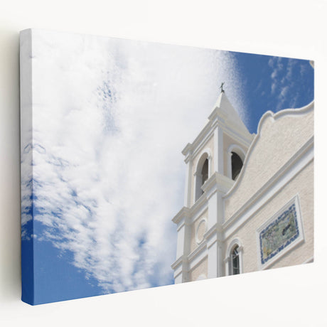 Scenic view of Cabo San Lucas on stretched canvas with vivid blue and green tones, ideal for kitchen wall art.
