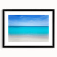 Extra large framed wall art of an abstract Cancun scenery in vibrant, colorful textures, ideal for living room decor.