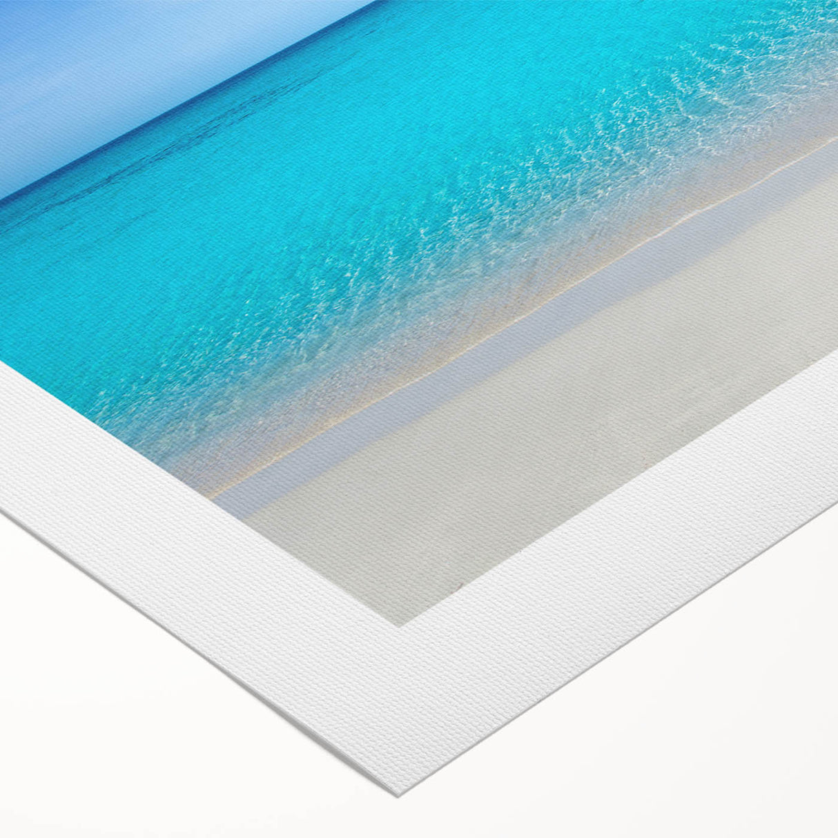 Art deco poster of Cancun scenery in pastel shades on rolled canvas, ideal for dining room wall art.