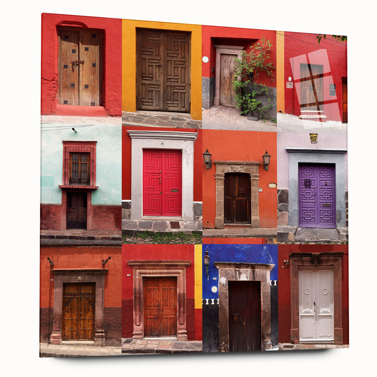 Acrylic print of Guanajuato, Mexico, showcasing vibrant colors in an abstract style.