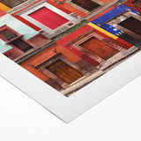 Art deco poster of Guanajuato, Mexico, showcasing vibrant colors on rolled canvas, suitable for dining room decor.